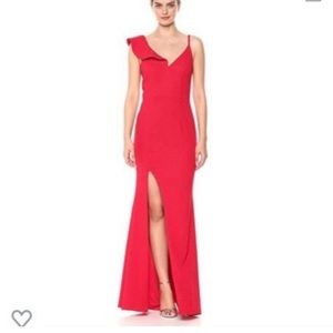 BRAND NEW Xscape ruffle sleeve red gown. Never worn. Tags still on!